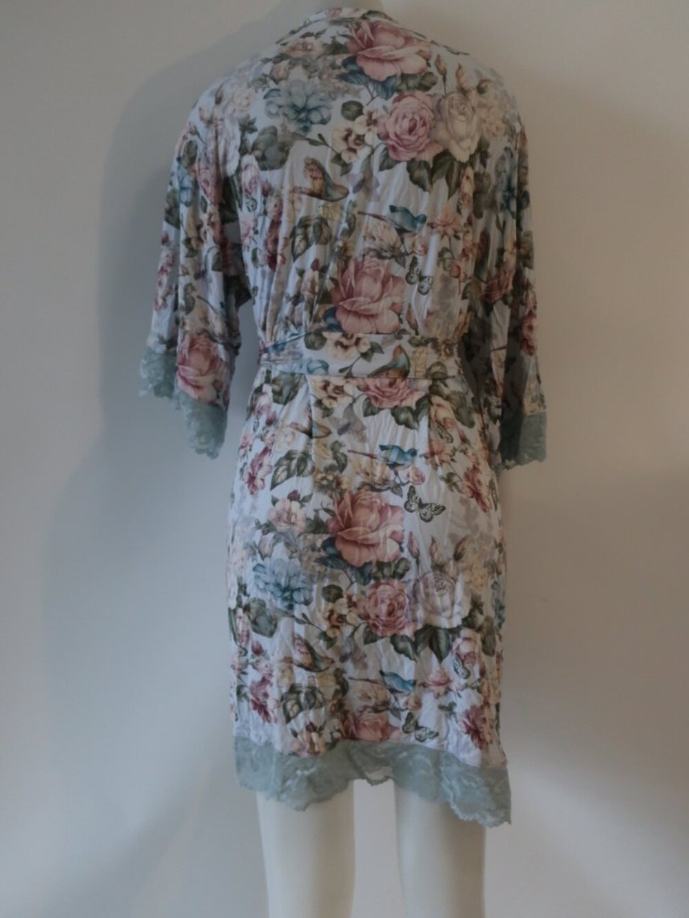Womens Posh Peanut (Item- 937) Multicolor Rose Flora Robe S/M - Picture 6 of 7